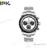 IPK Copy Rolex Daytona Paul Newman 'Blaken' Watch Steel White Panda Dial